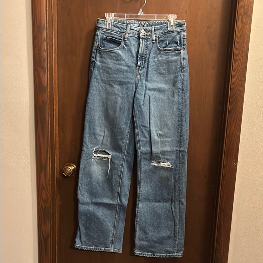 Distressed Blue Jeans